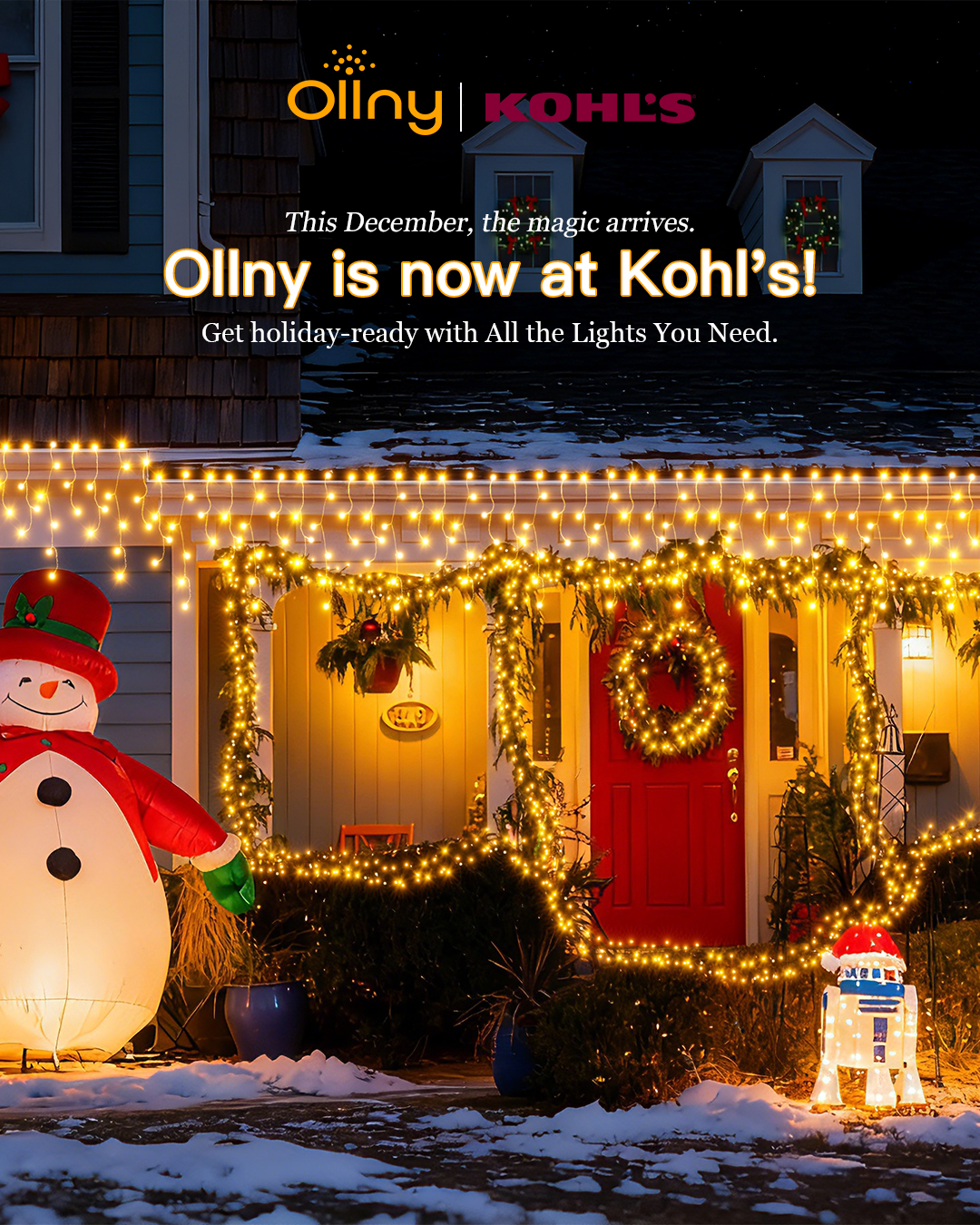 Ollny is now at Kohl's Christmas announcement